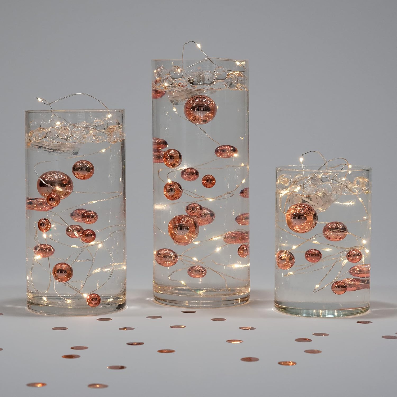 Vase Pearlfection Transparent Water Gels Kit- Fills 1 Gallon for Your Vases for the Floating Effect- with Measured Prep and Storage Bag for Best Results