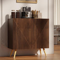 DHZ Fluted Sideboard Buffet Cabinet, 30” Wood Storage Credenza with Adjustable Shelf, Freestanding Accent Cabinet, Space-Saving Console Coffee Bar Cabinet for Living Room, Kitchen