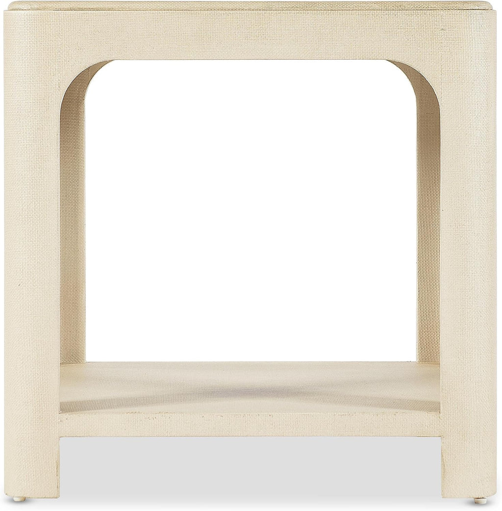 Archives Raffia End Table with Cream Raffia Wood by Hooker Furnishings