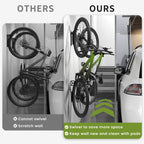 Housolution Swivel Bike Wall Mount [2 Pack], 150° Swivel Vertical Bike Rack Wall Hanger Holds up to 66lbs for Mountain/Road/Hybrid Bikes, Bike Hangers, Bicycle Storage Rack for Garage