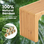 Giantex 36" Bamboo Dining Bench, 660Lbs Capacity, 2-Person Kitchen Table Bench for Living Room, Bedroom, Bathroom, Entryway Hallway, Front Door, End of Bed, Indoor Outdoor Use, 2 Pack