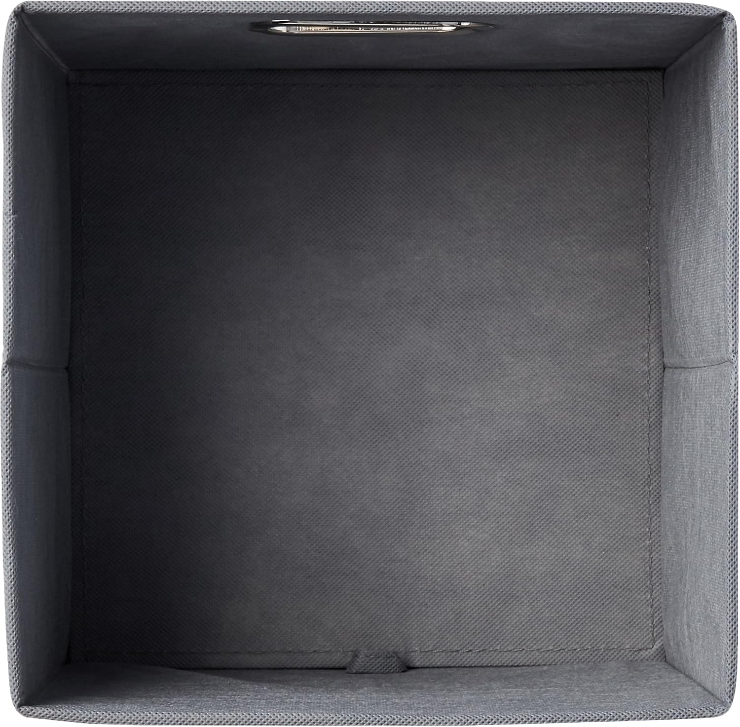 Amazon Basics Collapsible Cube Storage Bins, Space-Saving, Organizing Fabric Bins with Handles, 10.5 x 10.5 x 11 inches, Light Grey, 6-Pack