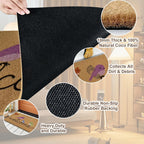 Yinhua Colorful Birds Coir Door Mat, Heavy Duty Welcome Mat with Non-Slip Rubber Backing, Low Pile Front Door Mats for Outside Entrance, Natural Entry Mats Coconut Fiber Surface for Porch 17"x30"