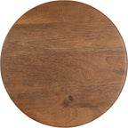 Kate and Laurel Solbrett Transitional Sophisticated Round Side Table, 12 x 12 x 22, Walnut, Sculptural Living Room End Table with Unique Pedestal Table Design for Use as Bedroom Nightstand