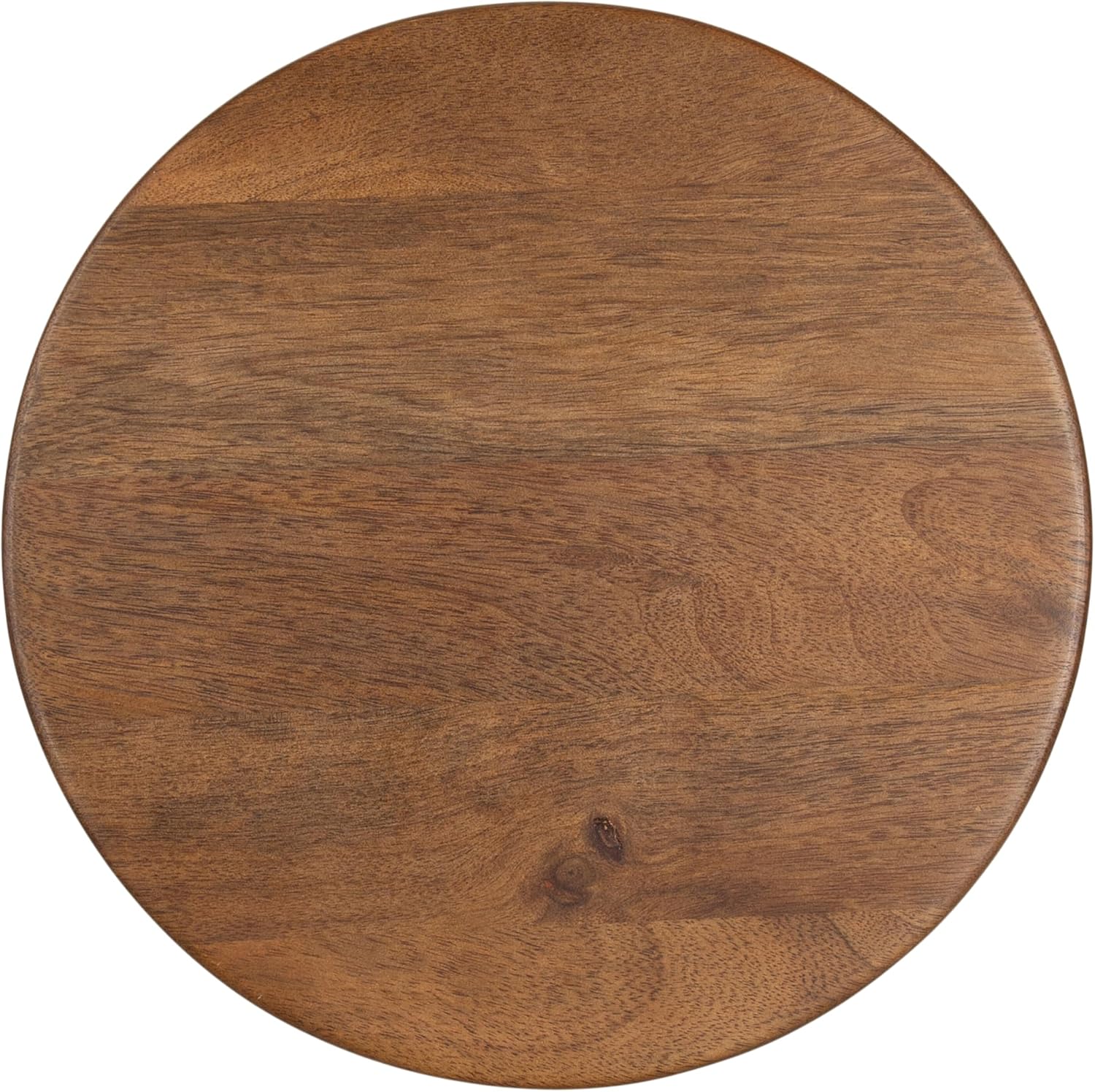 Kate and Laurel Solbrett Transitional Sophisticated Round Side Table, 12 x 12 x 22, Walnut, Sculptural Living Room End Table with Unique Pedestal Table Design for Use as Bedroom Nightstand
