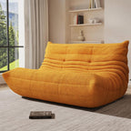Giant Bean Bag Chair for Adult, Cozy Boneless Fireside Accent Loveseat Chair,Memory Foam Floor Sofa, Comfy Lounge Couch for Bedroom Small Living Room Apartment Daily Relax(Yellow, Loveseat)