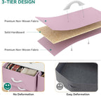 YITAHOME Fabric Dresser for Bedroom, Tall Storage Dresser with 8 Drawers, Black Dresser & Chest of Drawers, Storage Drawer Organizer for Closet, Bedroom, Living Room(Pink) | Black Dresser & Chest of Drawers, Storage Drawer Organizer, For Closet, Bedroom