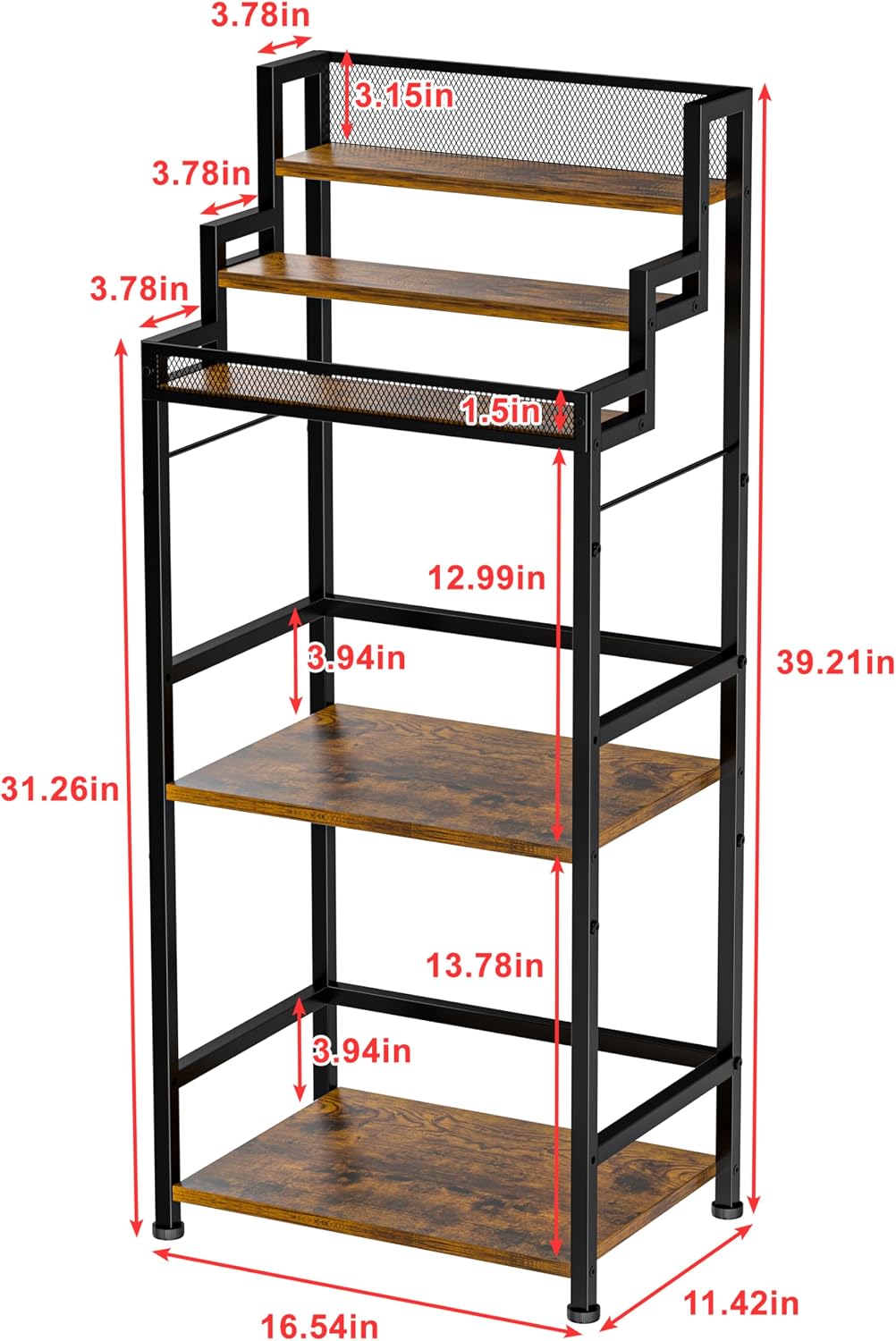 5-Tier Trapezoidal Liquor Cabinet Bar for Home, Stepped Wine Rack Freestanding Floor, Corner Syrup & Whiskey Stand, Large-Capacity Alcohol Bottle Storage Display Shelf Living Room, Patent Pending