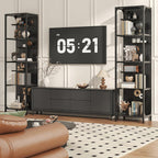 kepptory LED Display Shelf for Collectibles, 4-Tier Glass Shelf with Small Display Shelves and Pegboard Design, Tall Narrow Gaming Shelves with Anti-Tipping Device, Black (59 Inch)