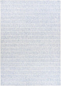 Hand-Tufted 100% Wool Area Rug – Unique Modern Geometric Grid Pattern, Soft Plush Textured Carpet for Living Room, Bedroom, Dining Room & Entryway (Blue,Ivory, 8' x 10')