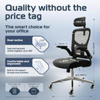 SmartSeat Ergonomic Office Chair Comfy [#1 in Tests] Ergonomic Chair with Breathable Mesh Back | Computer Chair with wheels | Home Office Desk Chair with 3D Headrest | Swivel Chair for 330 lbs