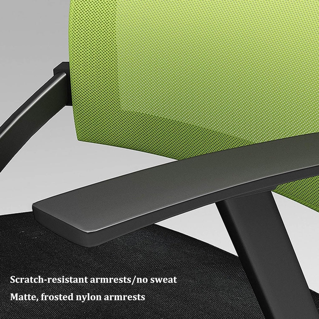 Ergonomic Folding Conference Chair with Right Handed Tablet Arm Breathable Mesh and Padded Fabric Seat Ideal(Orange)