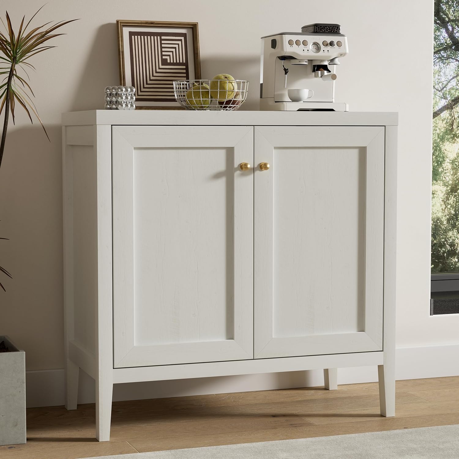 1pcs Modern Buffet Cabinet with Storage Sideboard Cabinet Wood cabinets for Kitchen,Living Room,Hallway Antique White