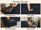 Oversized Modular Sectional Sofa, Blue 9 Seater Cloud U-Shaped Luxury Corner Sectional Couches for Living Room, Solid Wood Frame Sofa, Removable Washable Cover, Large chenille Deep Seat Couch