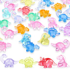 LAIDANLA Mini Dinosaur Figures Small Resin Animals to Hide Plastic Dinosaurs in Bulk for Sensory Bin Treasure Miniature Dinosaur Party Favors Gifts Easter Egg Vase Filler Crafts Cute Trinkets Desk