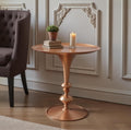 Christopher Knight Home Dolia Decorative Small End Table, Indoor Round Side Table with Unique Rounded Leg, Antique Gold Finish Coffee Table, Vintage Metal Accent Furniture, Multi Functional, Gold