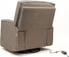 Storkcraft Texas Nursery Power Recliner Swivel Glider – Oeko-TEX 100 Certified, Nursery Rocking Chair with Push-Button Electronic Recline Function, USB-A and USB-C Charging Ports (Brown Sugar Sherpa)