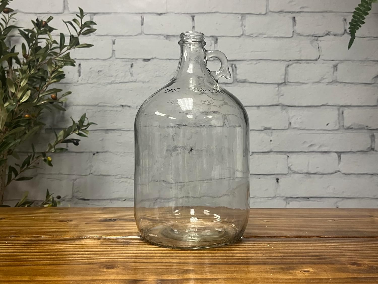 Rustic Strength Glass Jug with Cap, 1 Gallon