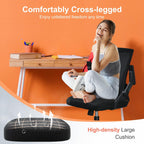 COMHOMA Office Chair with Flip-up Armrests Ergonomic Computer Desk Chair with Adaptive Lumbar Support & Breathable Mesh, Black