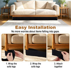 Under Couch Blocker for Pets and Kids Toys, 335x7.5cm/131.89x2.95in Adjustable Elastic Bed Blocker Cat Barrier Dog Couchs Stopper Furniture Gap Filler Protector for Sofa Cabinet