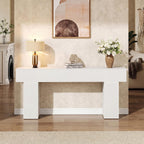 knoworld 70.9-Inch Long Console Table, Wooden Sofa Table Behind Couch Tables, Farmhouse Entryway Table Accent Table for Entrance, Hallway, Living Room, Foyer, White