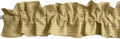 Zen Creative Designs Faux Burlap Sleeve Topper Window Valance Top Bottom Ruffle Home Décor Bedroom Nursery Kitchen Window (58" Wide x 5" Tall, Light Gold)