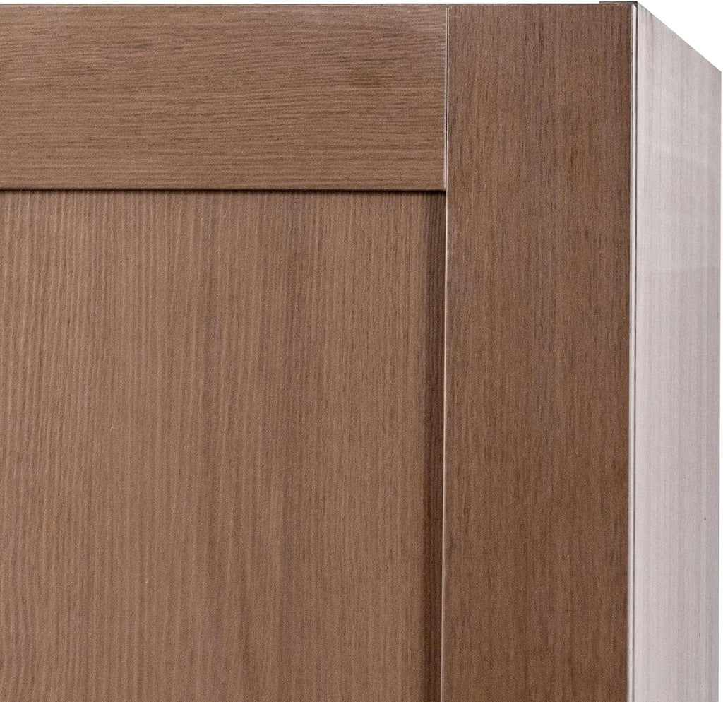 Runboll Kitchen Pantry Cabinet, Storage Cabinet Buffet Cabinet with Doors and Shelves for Kitchen, Dining Room and Living Room, Dark Walnut