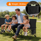 Suteck 8 Seats Soccer Bench, Portable Team Bench with 17.3"x 17.3" Individual Seats, 600D Oxford Fabric & Side Pockets, Heavy Duty Outdoor Folding Bench for Sports, Camping, Patio & Park Events