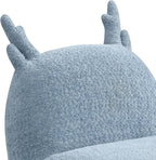 21.5" W Blue Chenille Deer Shaped Chair