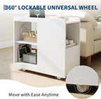 IDEALHOUSE Side Table with Wheels