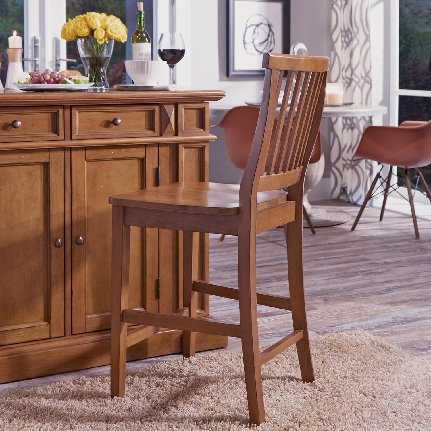 Homestyles Americana Brown Counter Stool
