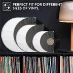 Big Fudge Vinyl Premium 10-Inch Round Bottom Inner Vinyl Sleeves - Anti Static Rice Paper for Dust-Free Records - Covers for Vinyl Record Storage & Vinyl Accessories - 50pcs Pack