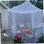 61x79x79 Inch Spacious Mesh Bed Curtain Canopy, Quick Setup Bed Drapes for Home Dorm Outdoor, Mosquito Net, Canopy, White