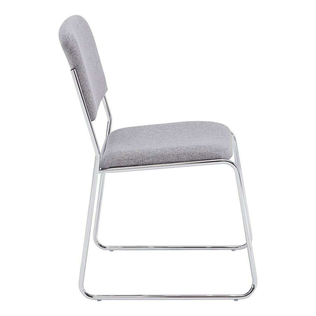National Public Seating 8600 Series Fabric Padded Signature Stack Chair, Classic Grey