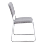 National Public Seating 8600 Series Fabric Padded Signature Stack Chair, Classic Grey