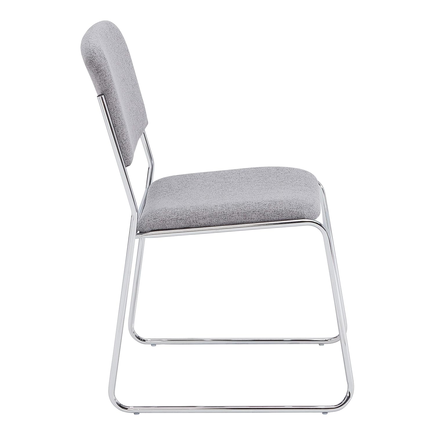 National Public Seating 8600 Series Fabric Padded Signature Stack Chair, Classic Grey