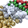 Multi Colored Glitter Foam Vase Fillers, 5 Bag Set – Silver, Red, Green, Gold & White Decorative Foam Balls, 3/8"–3/4", Bowl Fillers, Centerpiece Filler, Party Décor, Christmas & Holiday Craft Balls