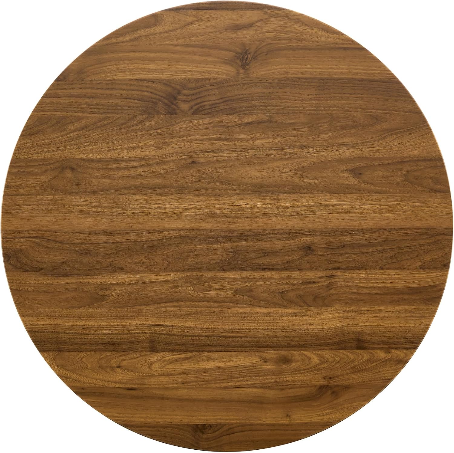 31.5 Inch Small Round Dining Table for 2-4 Person, Circle Tulip Table with Faux Walnut MDF Top and Gold Metal Base,Mid Century Modern Bistro Table for Kitchen, Small Places,Living Room, Cafe