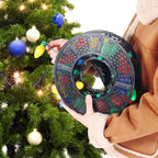 Christmas Light Storage Bag - Tear Proof 600D Oxford Fabric/Internal PVC Material with Reinforced Handles - With 4 Reels Stores up to 500 Ft Holiday Mini Christmas Tree Lights & Extension Cords,Green