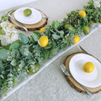 Winlyn 28 Pcs Fake Lemon Artificial Fruits Vivid Green and Yellow Lemon Mixed Set Lifelike Simulation Fruit for Home House Kitchen Party Decoration