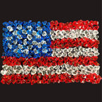 PMLAND Clear Fake Ice Rocks – 550Pcs Large Acrylic Gems Crushed Plastic Diamonds, Red White Blue (3Lbs/2.25 Quarts) – Bulk Vase Filler for Centerpieces Patriotic Theme Décor Aquarium Table Scatter