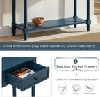 P PURLOVE Narrow Console Table with Drawer,Small Entryway Table Foyer Table for Living Room