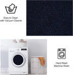 FlyDOIT Area Rugs for Bedroom Living Room, 4x6 Navy Blue Super Soft Comfy Thickened Memory-Foam Indoor Carpets, Modern Aesthetic Minimalist Carpet for Boys Girls Adults Apartment Nursery Home Décor