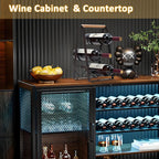 6‑Bottle Foldable Stackable Metal Wine Rack with Wooden Handle, 3‑Tier No Assembly Countertop Wine Holder for Kitchen Bar Cabinet Pantry, Black