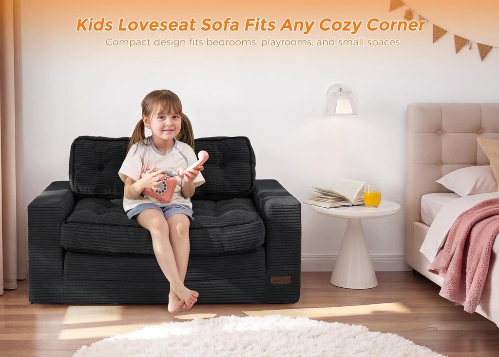 MAXYOYO Convertible Sofa Bed for Boys and Girls, Floor Kids Bean Bag Chair | Pull Out Folding Kids Sofa Chair, Comfy Kids Bean Bag Chair for Playroom, Gift for Children's Day & Birthday