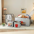 Idea Nuova Storage Cubes for Kids,2 Pack Collapsible Fabric Bins with Handles, Organizer Boxes for Bedroom, Playroom & Nursery,Peanuts