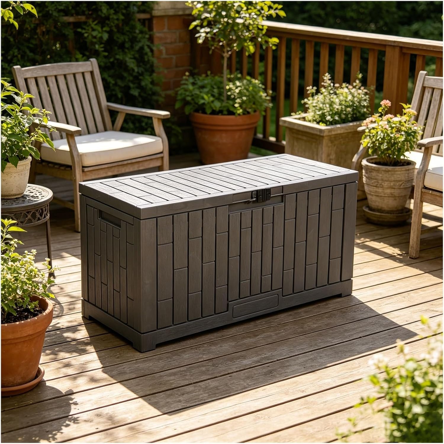 Package Delivery Boxes For Outside, Outdoor Storage Box With Lock Slot, Features Extra-large Storage Space, Deck Boxes Outdoor Waterproof, for A Wide Range Of Applications(X-Large)