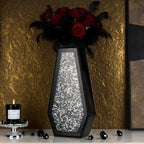SHYFOY Black Flower Vase Crushed Diamond Glass Vase Large Mirrored Crystal Vases for Centerpieces Tall Floor Vases for Dried and Artificial Flowers Home Decor, Can’t Hold Water