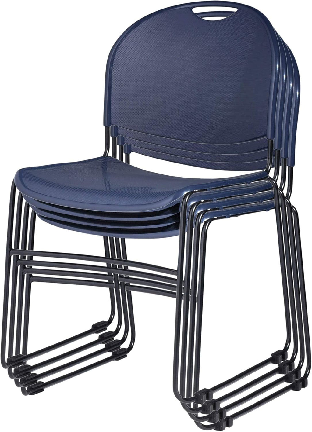 OEF Furnishings OEF855-CL/4 Ultra Compact Commercial Stack Chair (Navy Blue, 4-Pack)