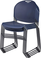OEF Furnishings OEF855-CL/4 Ultra Compact Commercial Stack Chair (Navy Blue, 4-Pack)